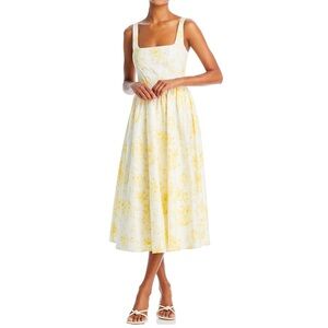 WAYF yellow  Floral Sleeveless Dress Small